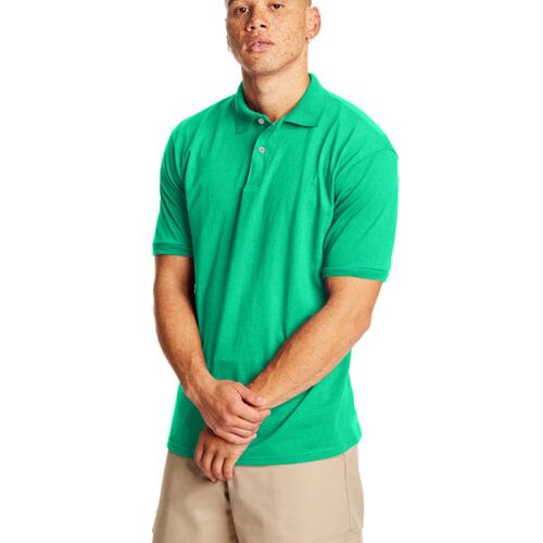 Hanes 5.2 oz., 50/50 ComfortBlend® EcoSmart® Jersey Knit Polo 054 5.2 oz., 50/50 ComfortBlend® EcoSmart® Jersey Knit Polo Thumbnail