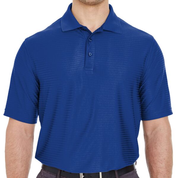 UltraClub Men's Cool & Dry Elite Tonal Stripe Performance Polo Thumbnail