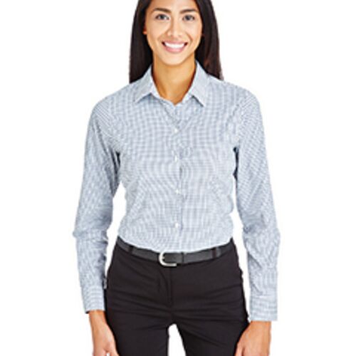 CrownLux Performance™ Ladies' Micro Windowpane Shirt Thumbnail