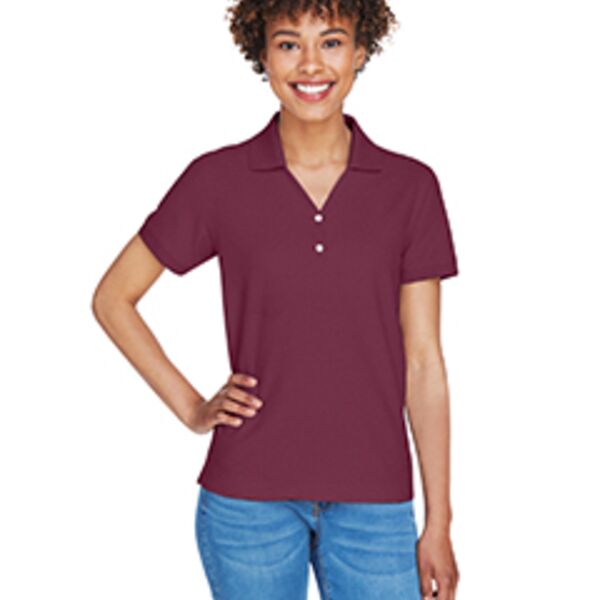 Ladies' Pima Piqué Short-Sleeve Y-Collar Polo Thumbnail